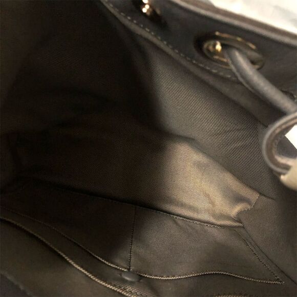 Cole Haan Women's Mini Bucket Bag Black Leather Drawstring Casual Ombré - Picture 3 of 3